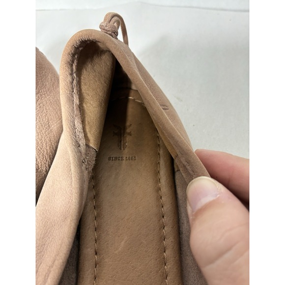 Frye suede leather ballet flats Sz 7M Dusty Rose Pink Point Toe Slip On - Picture 2 of 6